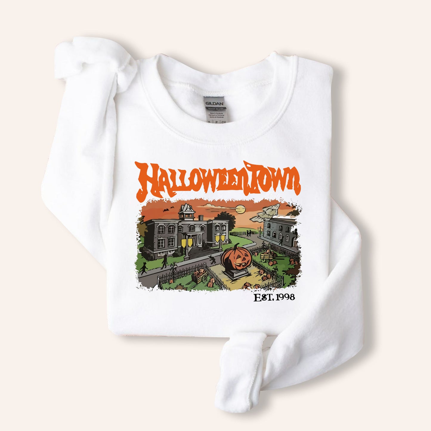 Vintage Halloween Town Shirt - Step into a World of Magic