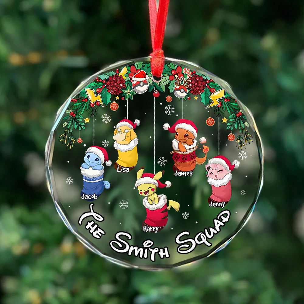 Stocking Family Ornament - Game Mascot Kids - Personalized Gifts For Game Family