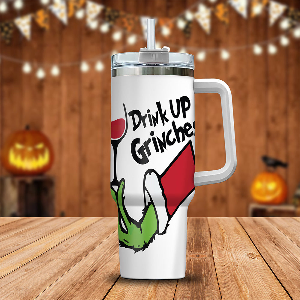 Drink Up Grinches Insulated Holiday Tumbler