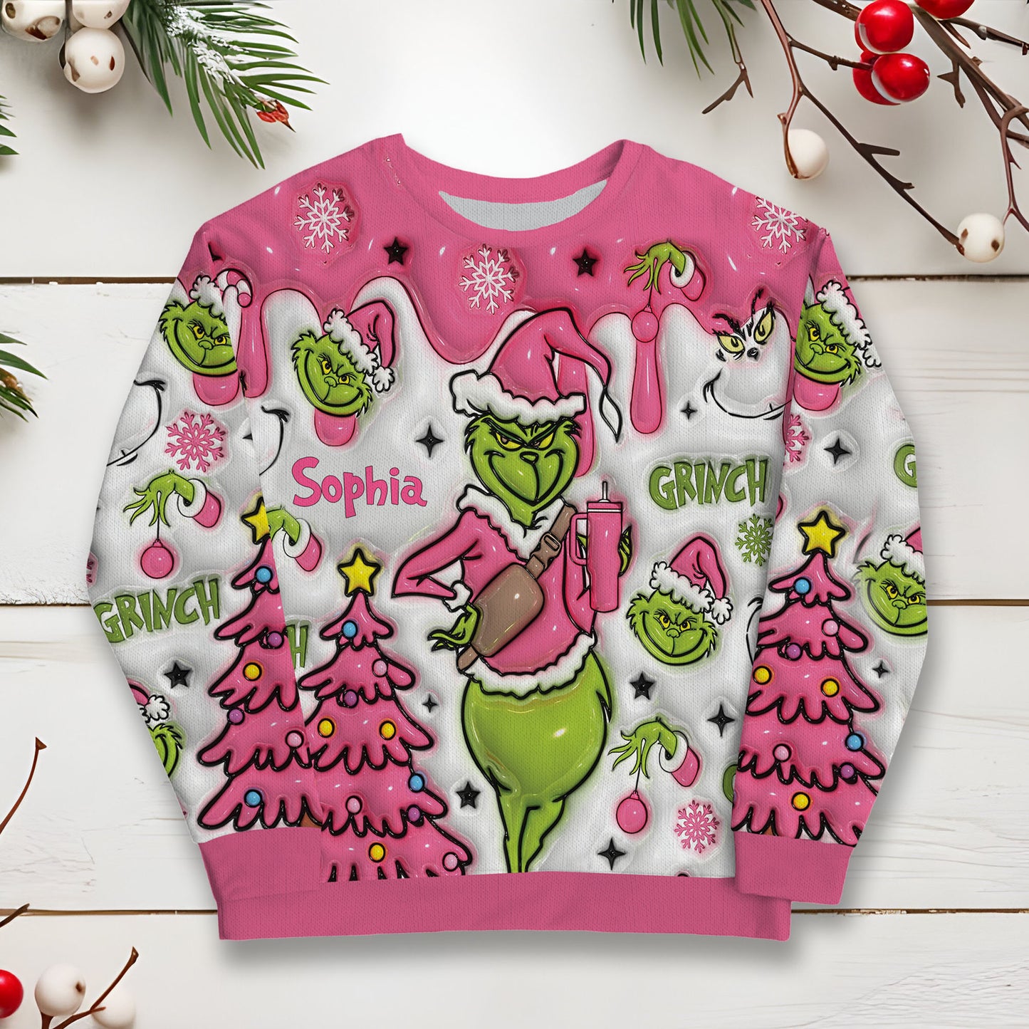 Merry Grinchmas - Personalized Stole Christmas Ugly Sweater