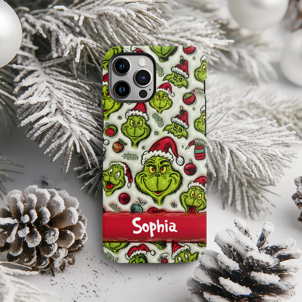 Green Character - Personalized Stole Christmas Full Print Phone Case 06nami301124