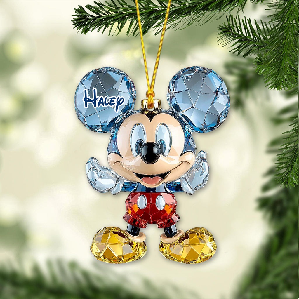 Cute Mouse Ears - Personalized Mouse Transparent Ornament