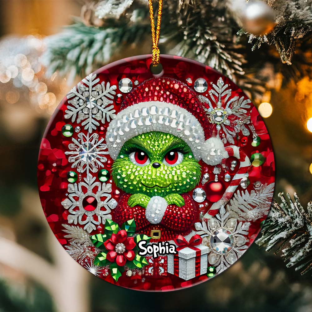 Merry Grinchmas - Personalized Stole Christmas Ornament 08nami251124