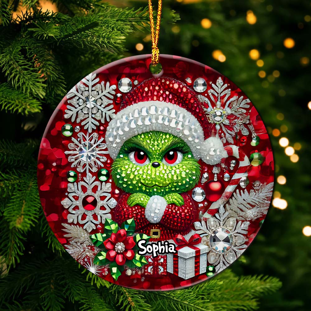 Merry Grinchmas - Personalized Stole Christmas Ornament 08nami251124