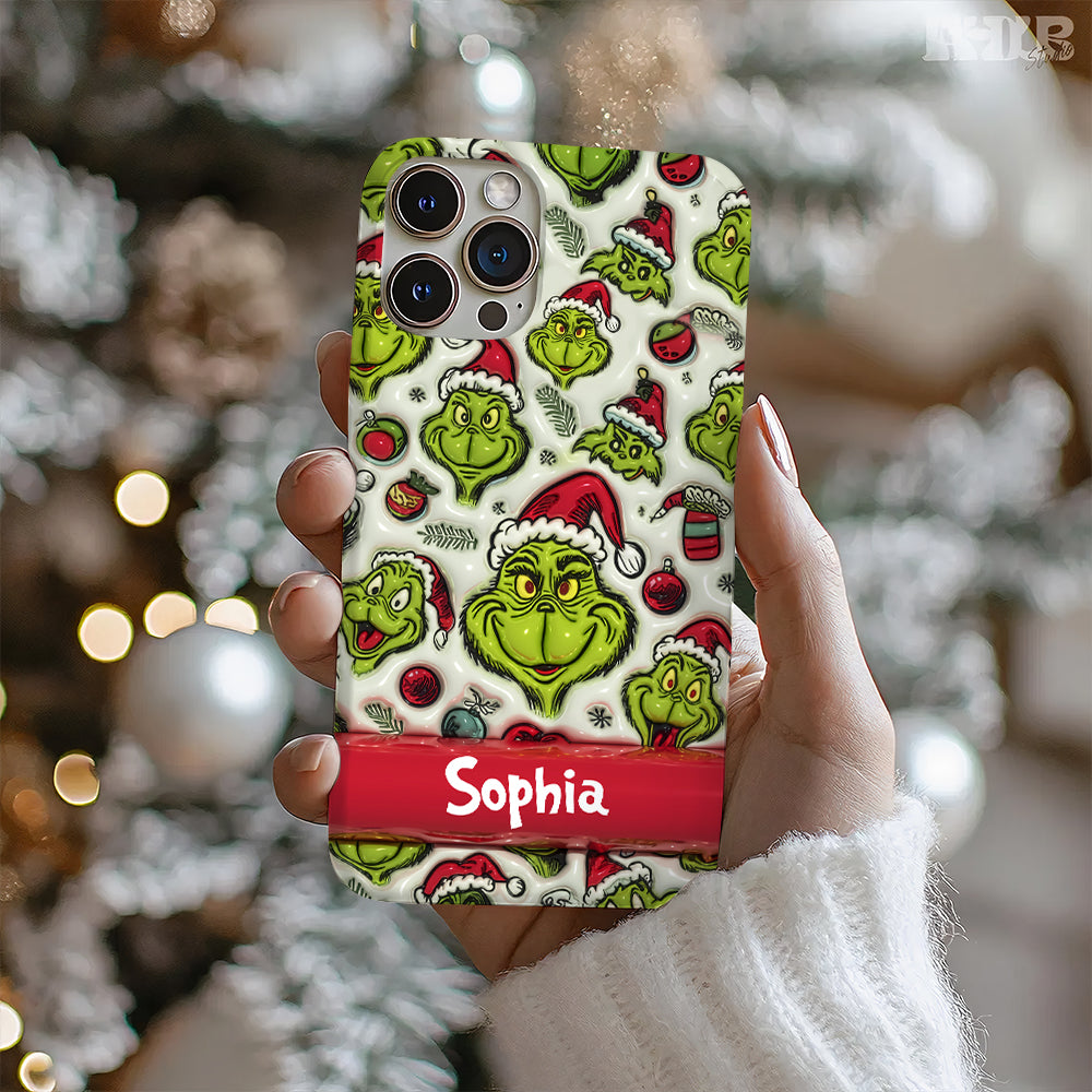 Green Character - Personalized Stole Christmas Full Print Phone Case 06nami301124