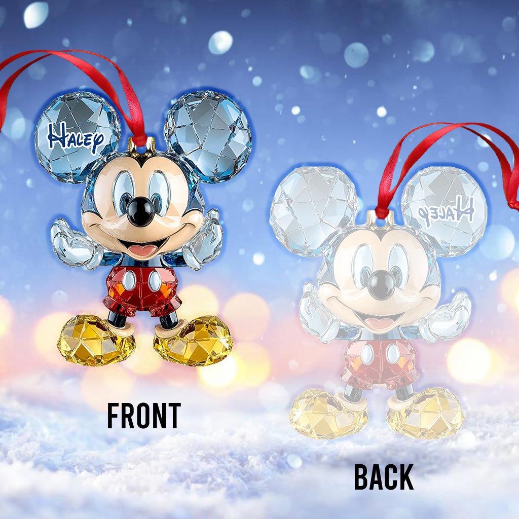 Cute Mouse Ears - Personalized Mouse Transparent Ornament