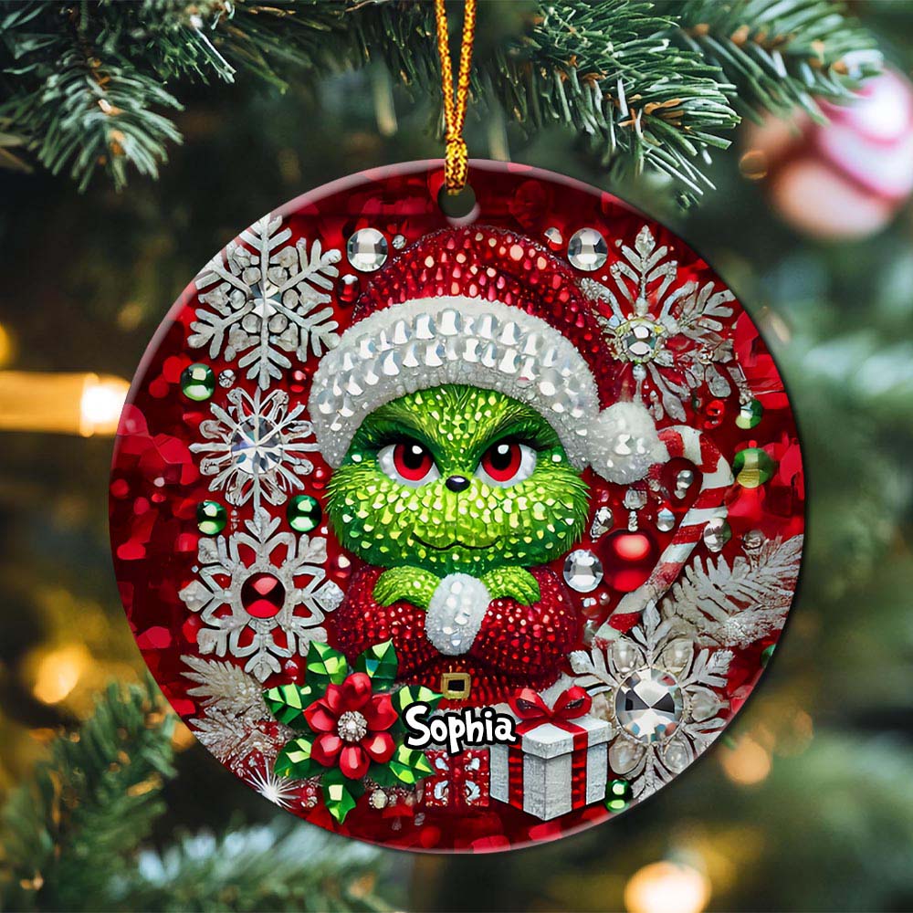 Merry Grinchmas - Personalized Stole Christmas Ornament 08nami251124