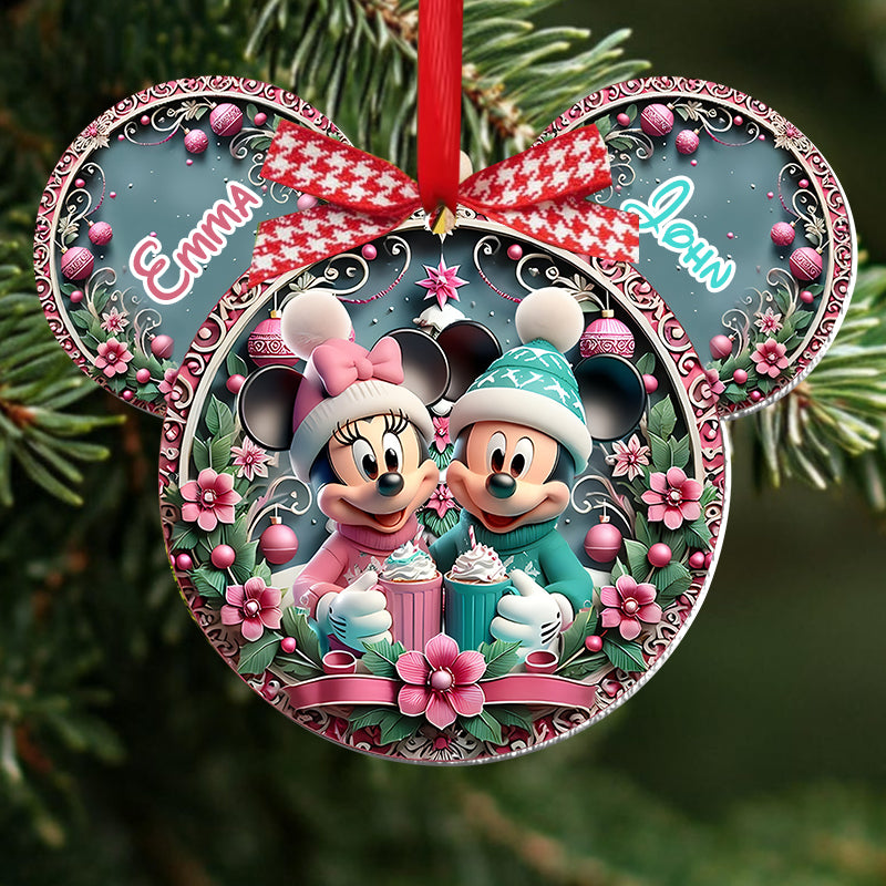 Christmas Mouse Couple - Personalized Mouse Ornament