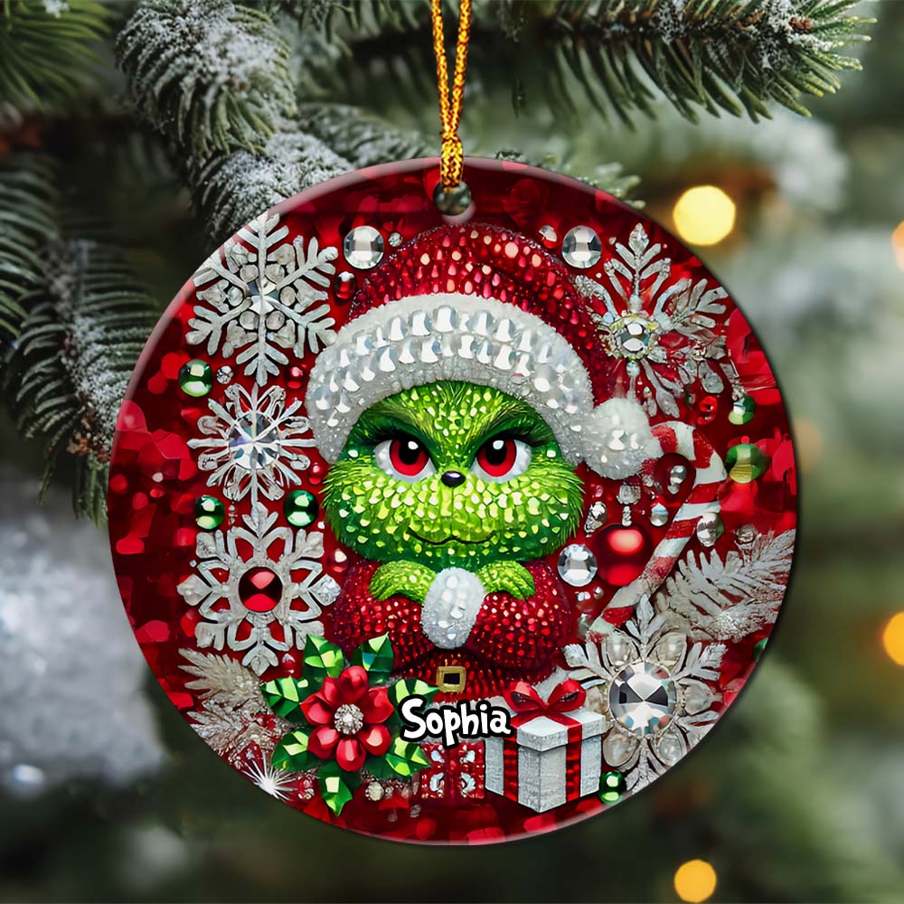 Merry Grinchmas - Personalized Stole Christmas Ornament 08nami251124