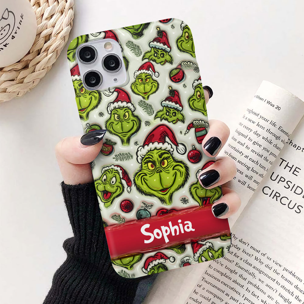 Green Character - Personalized Stole Christmas Full Print Phone Case 06nami301124