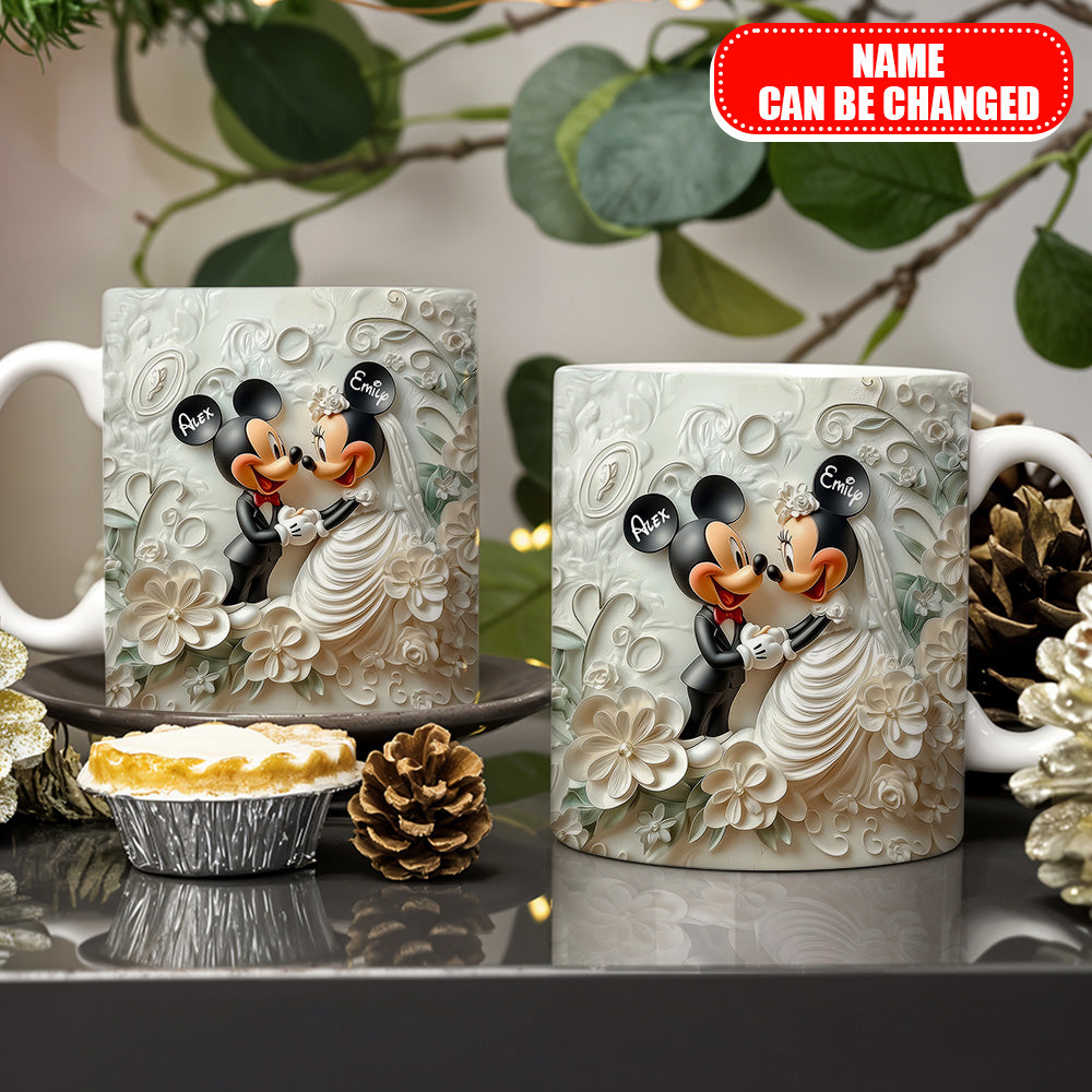 Cute Mouse Married Couple - Personalized Mouse Coffee Mug 12naqg131224