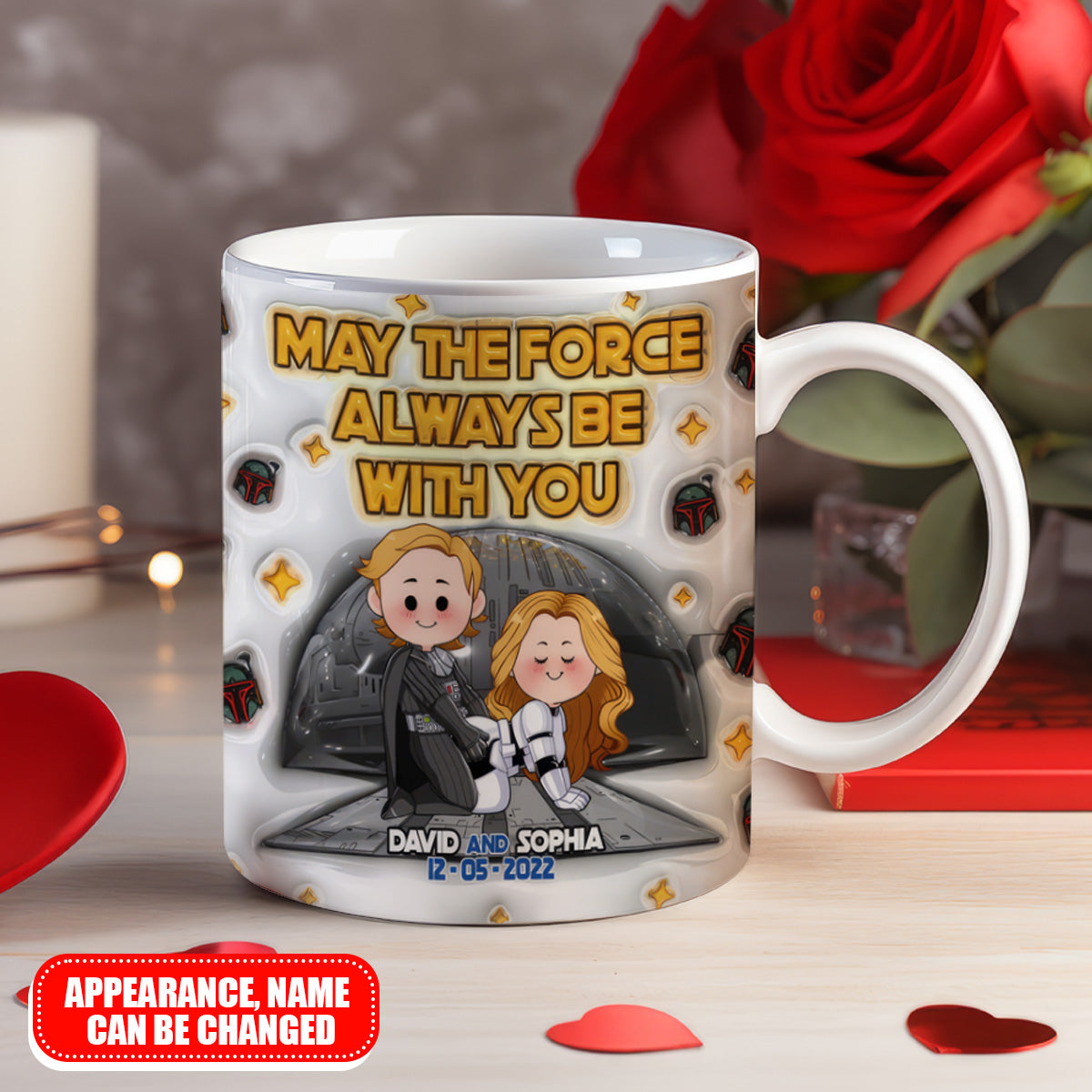 May The Force Be With You - Personalized The Force Accent Mug 09nath051224