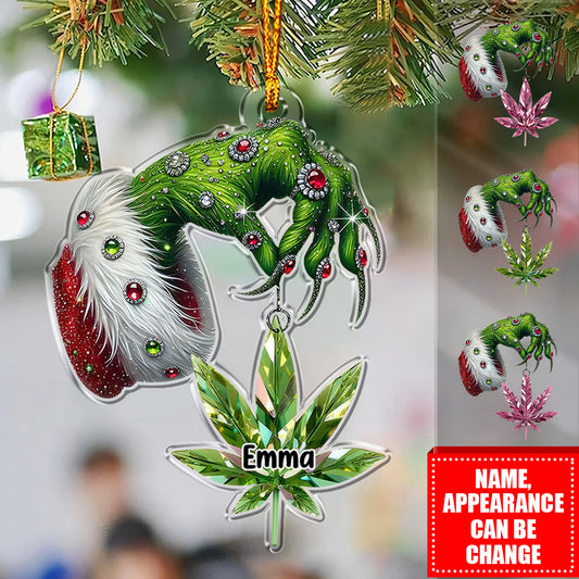 Merry Christmas - Personalized Weed Custom Shaped Ornament 02naqg251124