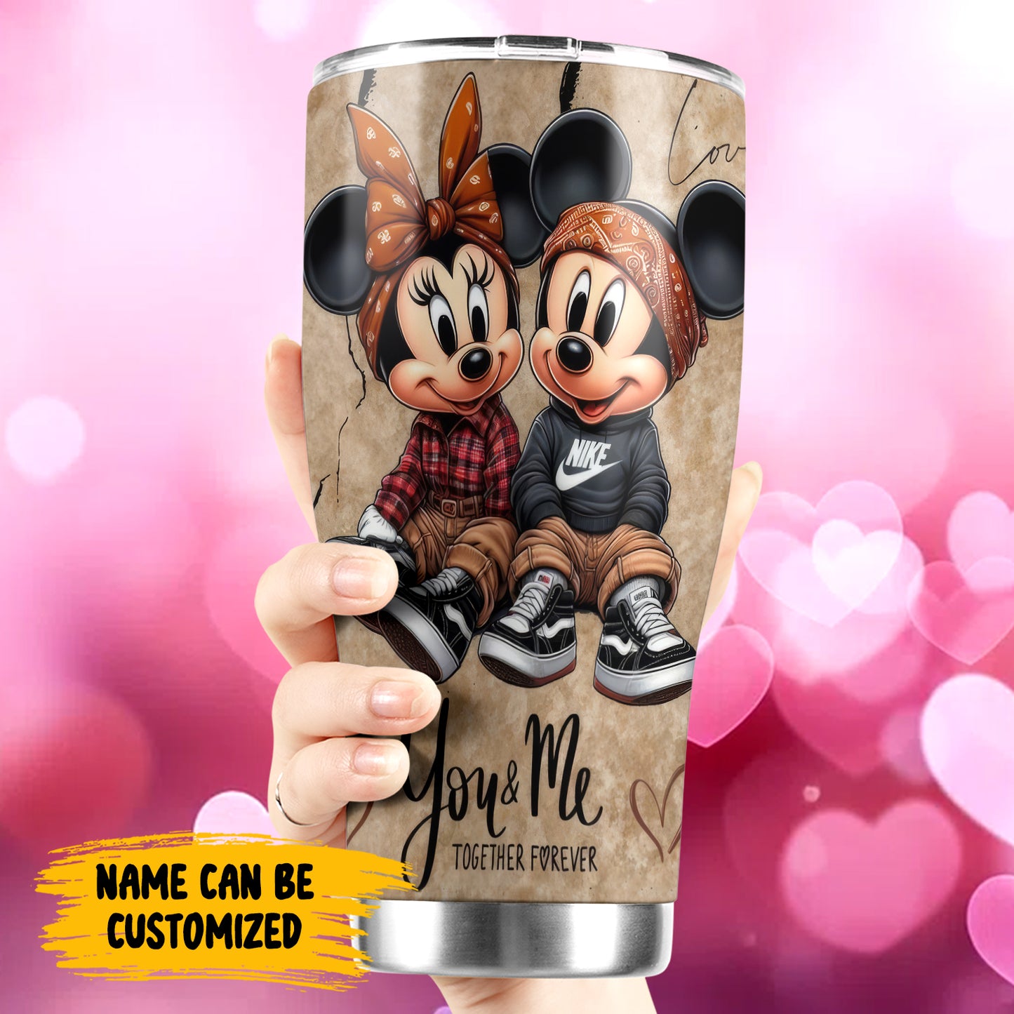 Custom Couple Tumbler - You & Me Forever with Names 06naqg161224