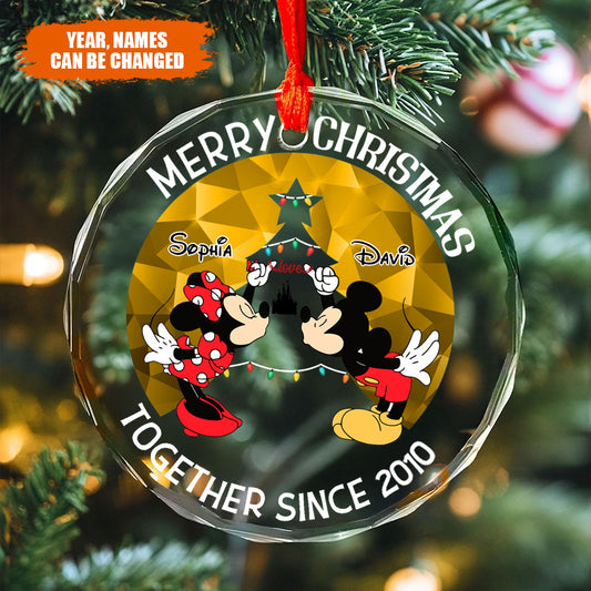 Mouse Couple Christmas  -  Personalized Ornament 05naqg061124