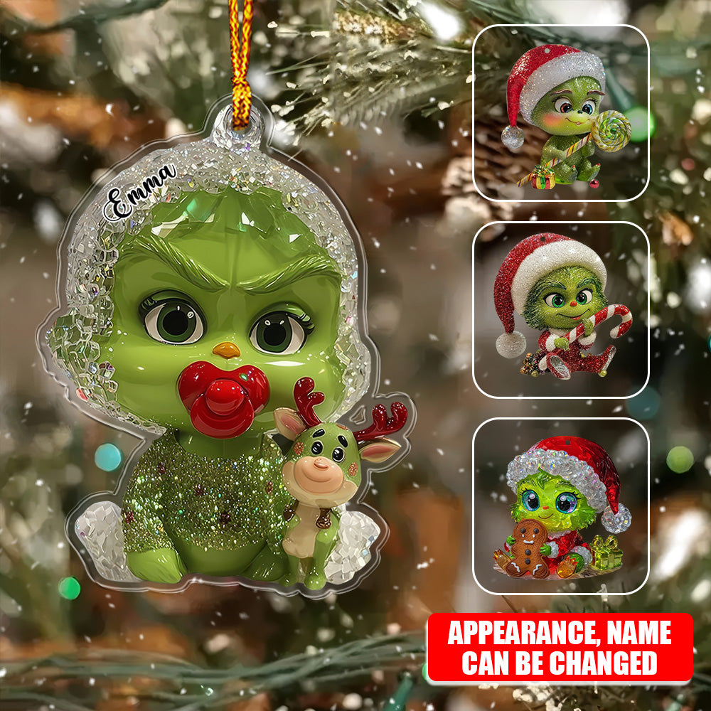 Merry Grinchmas - Personalized Stole Christmas Ornament 07naqg151124