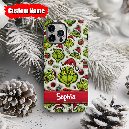 Green Character - Personalized Stole Christmas Full Print Phone Case 06nami301124