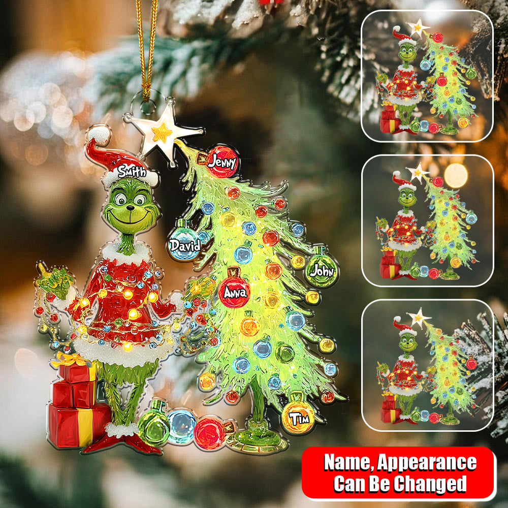 Merry Grinchmas Gifts For Family, Friends, Coworkers - Personalized Ornament 05nami301124