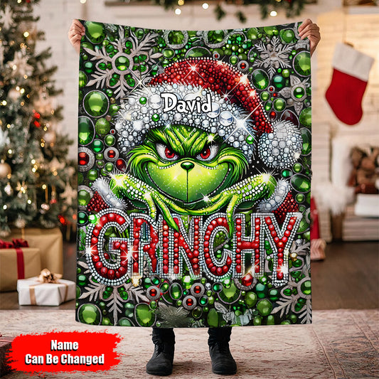 Merry Grinchmas - Personalized Stole Christmas Blanket 08nath261124