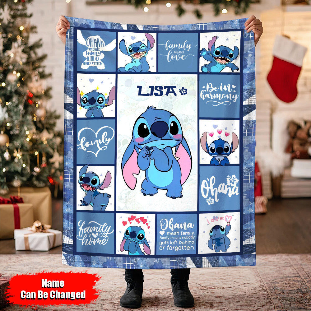 Personalized Stitch Blanket Lilo Stitch Blanket Stitch Birthday Gifts Angel Stitch Christmas Gifts For Kids 01nami271124