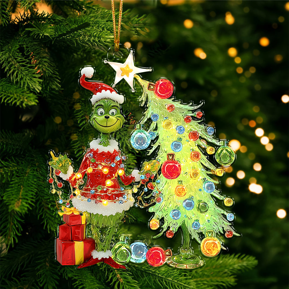 Merry Grinchmas Gifts For Family, Friends, Coworkers - Personalized Ornament 05nami301124