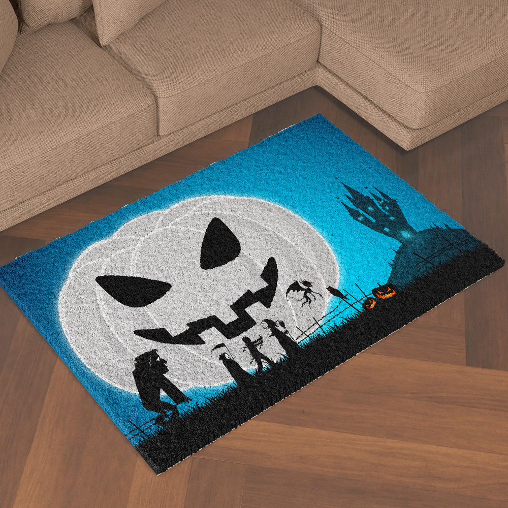 Spooky Pumpkin Halloween Rug