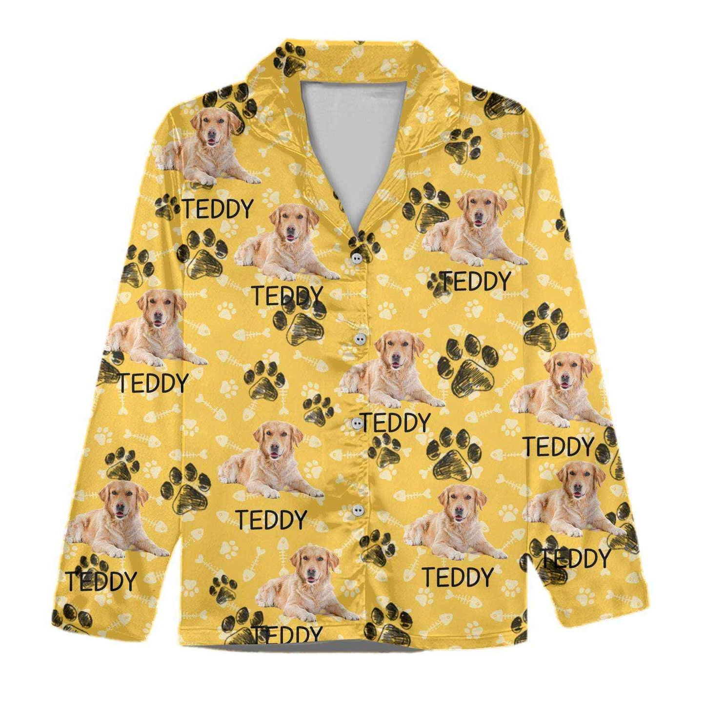 Custom Photo With Dog Paw Pajamas N304 888964 - Demiq Ecommerce