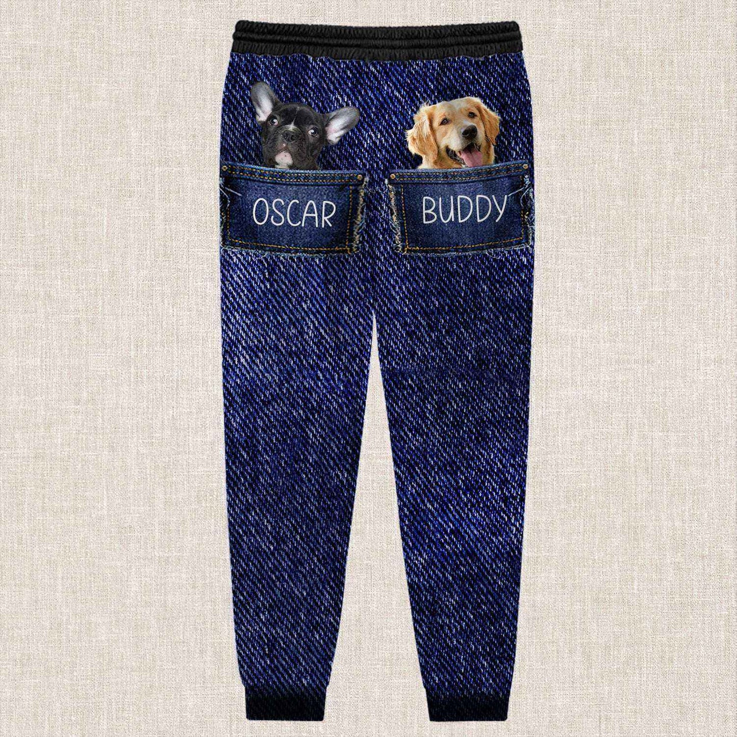 Custom Face Dog Cat Photo Pattern Jeans Sweatpants ht1000tt - Demiq Ecommerce