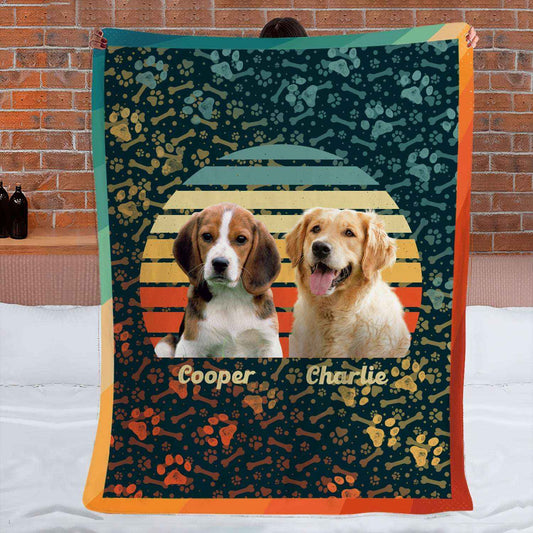 Custom Photo Dog Cat Vintage Retro Pet Blanket T286 HN590 - Demiq Ecommerce