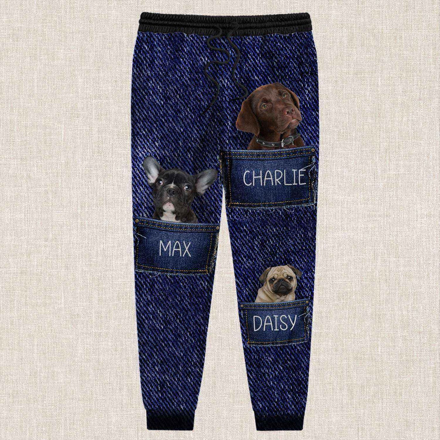 Custom Face Dog Cat Photo Pattern Jeans Sweatpants ht1000tt - Demiq Ecommerce