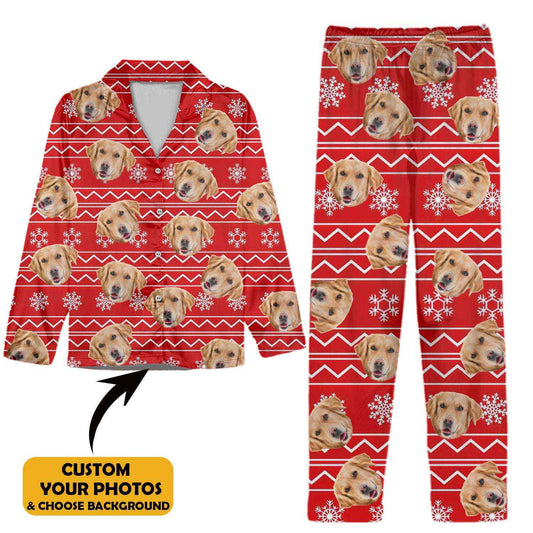 Custom Pajamas Portrait Photo Christmas Pattern Dog Cat ht10006tt - Demiq Ecommerce