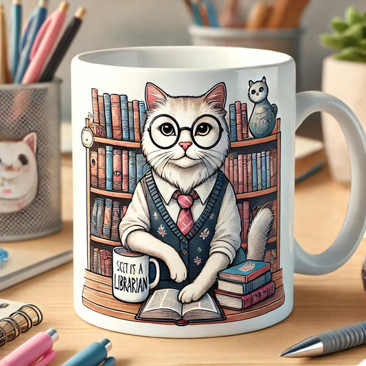 A Back To School Cat-tastic Library: Your Daily Dose of Caffeine and Cute