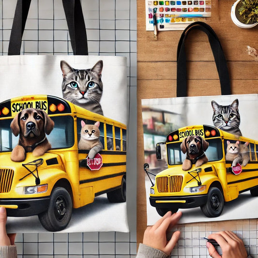 Perfect for Back To School: A Cat and Dog Tote