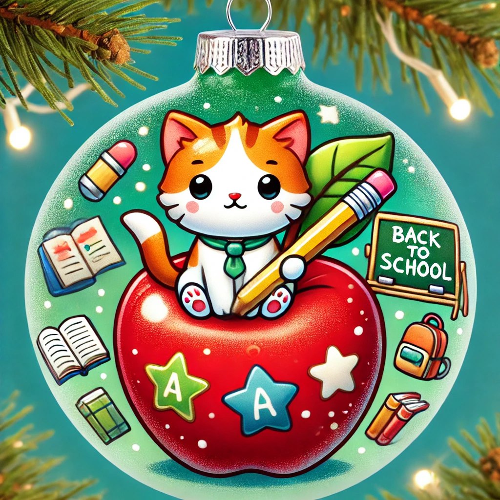 Purrfectly Academic: A Cat-tastic Back-to-School Ornament