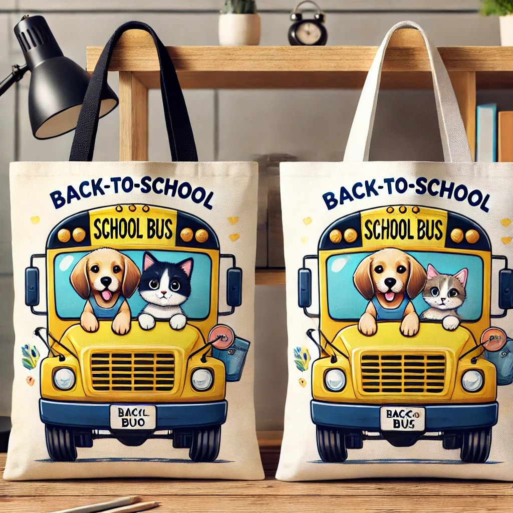 Perfect for Back To School: A Cat and Dog Tote