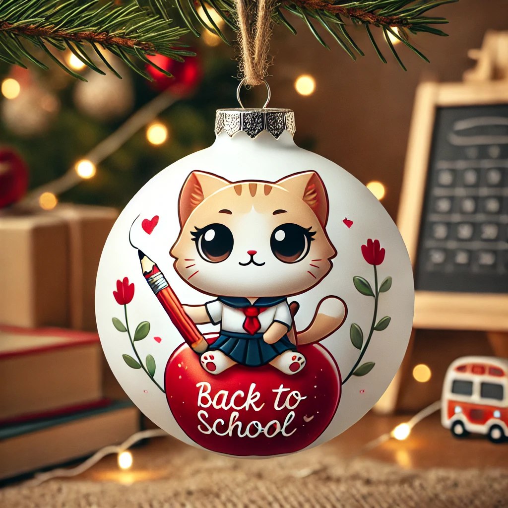 Purrfectly Academic: A Cat-tastic Back-to-School Ornament