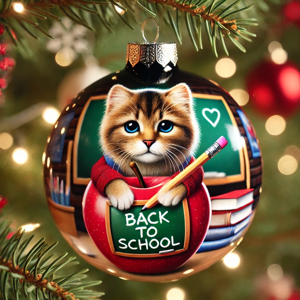 Purrfectly Academic: A Cat-tastic Back-to-School Ornament